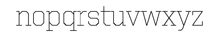 United Serif Regular Thin Font LOWERCASE