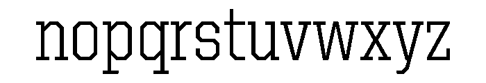 United Serif Semi Condensed Light Font LOWERCASE