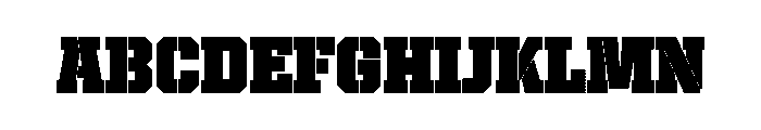 United Serif Semi Condensed Stencil Font UPPERCASE