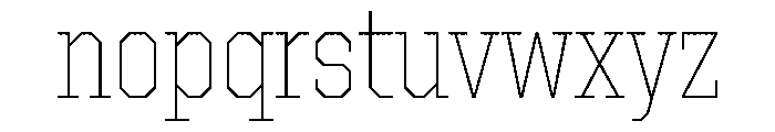 United Serif Semi Condensed Thin Font LOWERCASE