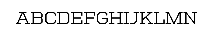 United Serif Semi Extended Light Font UPPERCASE