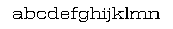 United Serif Semi Extended Light Font LOWERCASE