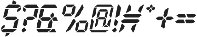 Upper Clock Slanted otf (400) Font OTHER CHARS