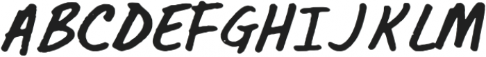 Upperhand Regular otf (400) Font LOWERCASE