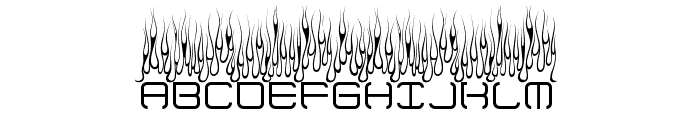 Up In Flames Font LOWERCASE