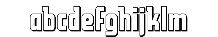 Upper Punch 3D Font LOWERCASE