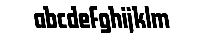 Upper Punch Semi-Leftalic Font LOWERCASE