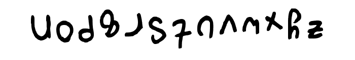 Upside Down Regular Font LOWERCASE