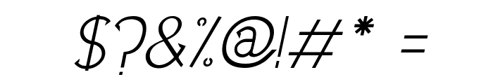 UptownElegance-Italic Font OTHER CHARS