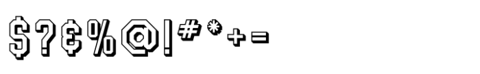 UPSTATE Shadow-Outline Font OTHER CHARS