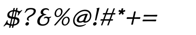 Upona Regular Oblique Font OTHER CHARS
