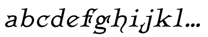 Upona Regular Oblique Font LOWERCASE