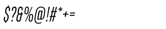 Upstanding Pro Italic Font OTHER CHARS
