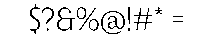 Urca Light Font OTHER CHARS