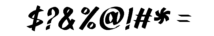 Urban Char Italic Font OTHER CHARS