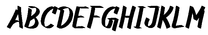 Urban Char Italic Font UPPERCASE