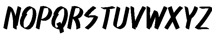 Urban Char Italic Font UPPERCASE