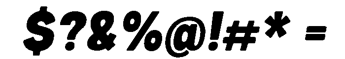 Urban Grind Oblique Font OTHER CHARS