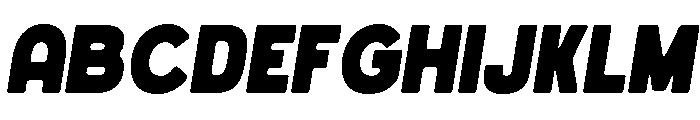Urban Grind Oblique Font UPPERCASE