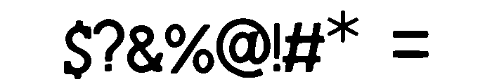 Urban_Trail Font OTHER CHARS