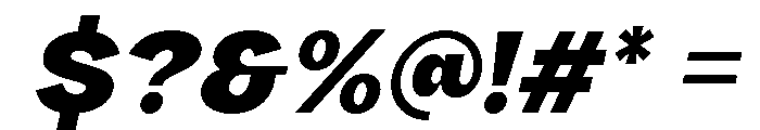 Urieka Italic Font OTHER CHARS