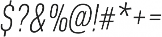 URW DIN Cond XLight Italic otf (300) Font OTHER CHARS