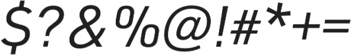 URW DIN Regular Italic otf (400) Font OTHER CHARS