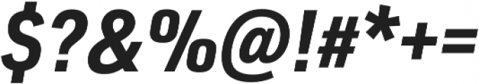 URW DIN SemiCond Bold Italic otf (700) Font OTHER CHARS