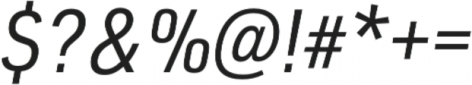 URW DIN SemiCond Regular Italic otf (400) Font OTHER CHARS