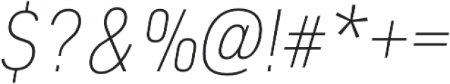 URW DIN SemiCond Thin Italic otf (100) Font OTHER CHARS