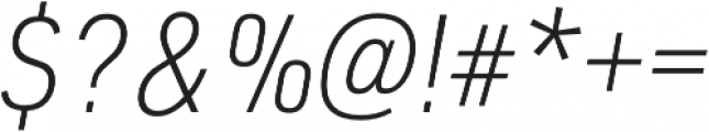URW DIN SemiCond XLight Italic otf (300) Font OTHER CHARS
