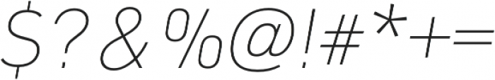 URW DIN Thin Italic otf (100) Font OTHER CHARS
