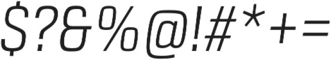 URW Dock Cond Light Italic otf (300) Font OTHER CHARS