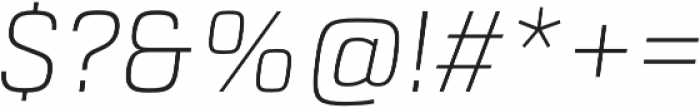 URW Dock Extra Light Italic otf (200) Font OTHER CHARS