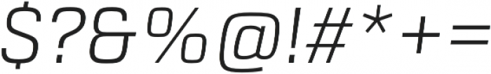 URW Dock Light Italic otf (300) Font OTHER CHARS