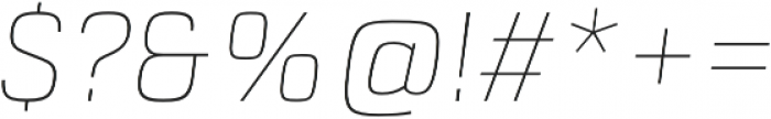 URW Dock Thin Italic otf (100) Font OTHER CHARS