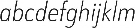 URW Form Cond Extra Light Italic otf (200) Font LOWERCASE