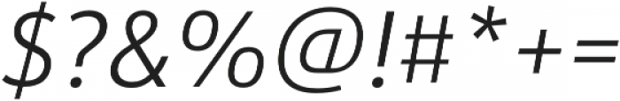URW Form SemiCond Light Italic otf (300) Font OTHER CHARS