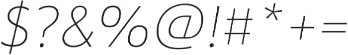 URW Form Thin Italic otf (100) Font OTHER CHARS