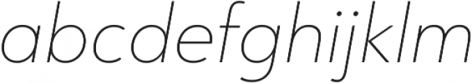 URW Form Thin Italic otf (100) Font LOWERCASE