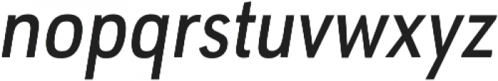 URW Geometric Cond Medium Oblique otf (500) Font LOWERCASE