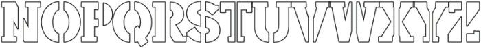 Urban Fragment Font Outline otf (400) Font UPPERCASE