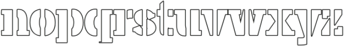 Urban Fragment Font Outline otf (400) Font LOWERCASE