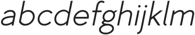 Urbanpolis Italic otf (400) Font LOWERCASE