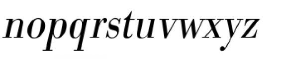 URW Bodoni Extra Narrow Light Oblique Font LOWERCASE