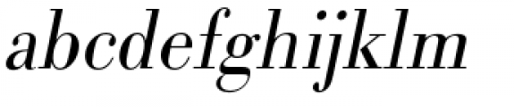 URW Bodoni Narrow Light Oblique Font LOWERCASE