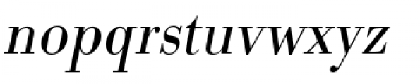 URW Bodoni Narrow Light Oblique Font LOWERCASE