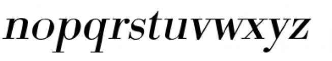 URW Bodoni Wide Regular Oblique Font LOWERCASE