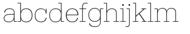 URW Egyptienne Extra Light Font LOWERCASE