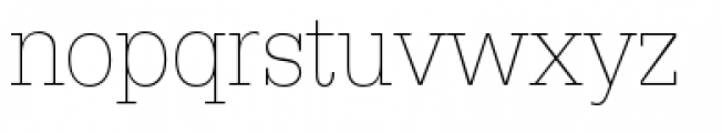 URW Egyptienne Extra Narrow Extra Light Font LOWERCASE